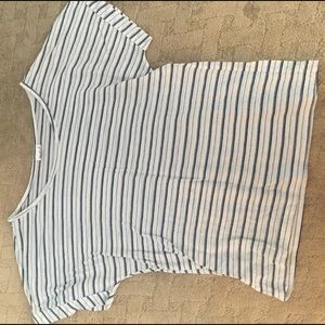 White and black striped shirt