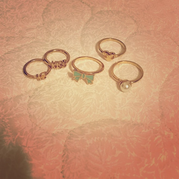 Group of rings. Some mid rings some regular.