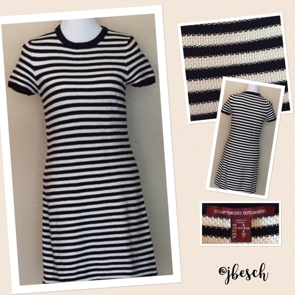 Comptoir des Cotonniere Dresses & Skirts - Comptoir  Des Cotonniere Navy & White Dress