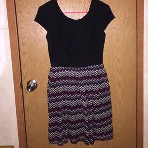 Black Pattern Spring Dress