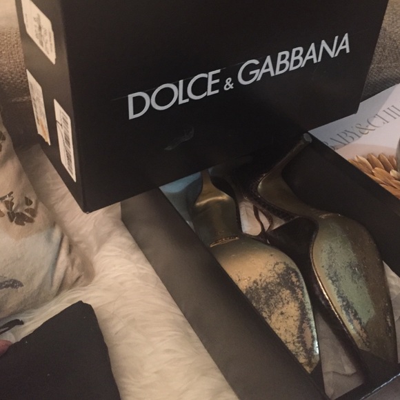 Bronze Dolce & Gabanba Slingbacks - Picture 4 of 4