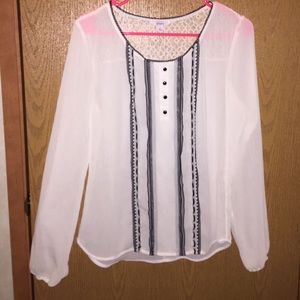 White Lace Dress Shirt
