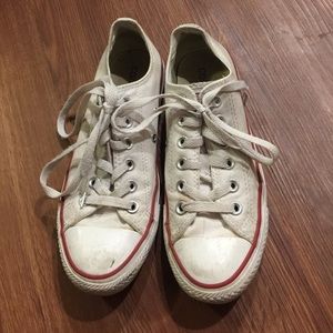 Worn White Low-top Converse All-Stars