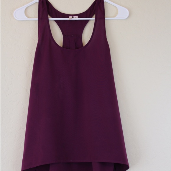 Frenchi Plum Racerback Blouse