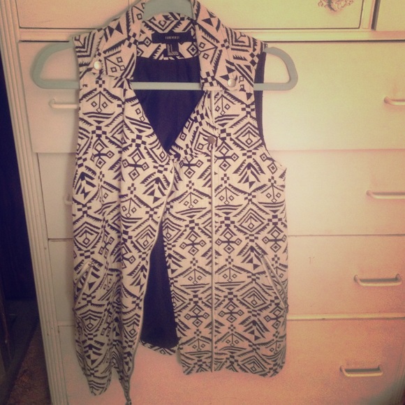 Aztec printed vest