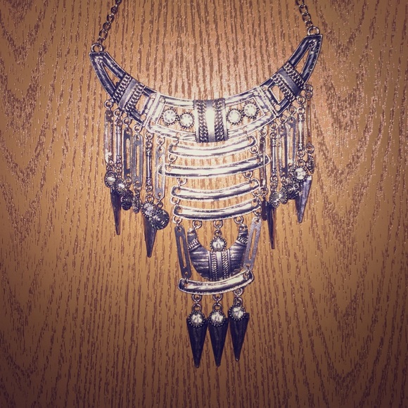 Silver Tribal-Inspired Necklace