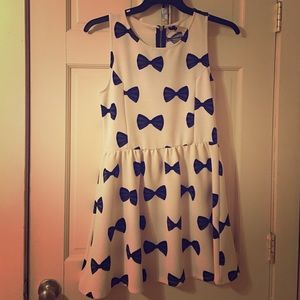 Black and white bow dress