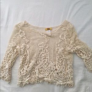 Mesh Crochet Pullover