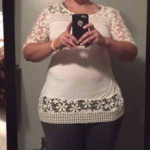 Crochet detailed shirt