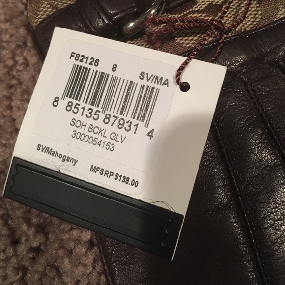 Leather coach gloves new with tags - Picture 3 of 3