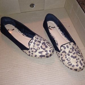 Black & Cheetah Print Flats