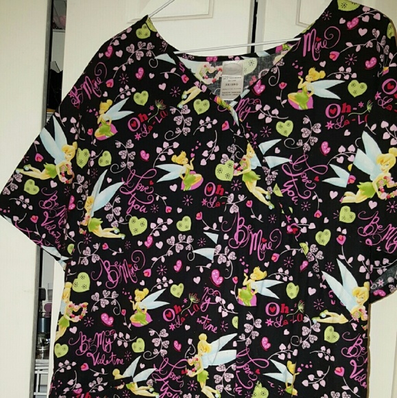 Disney Tinkerbell Scrub Top