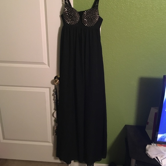 Spiked Bra Slit Dress