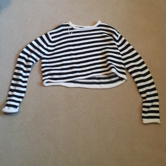 Striped Crop Sweater