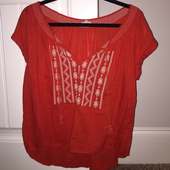 Orange blouse