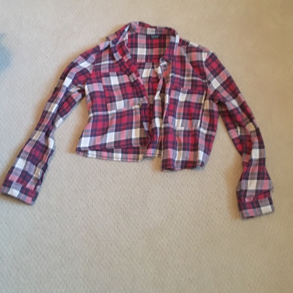 Cropped Plaid Shirt