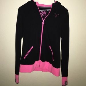 Justice pink and black jacket