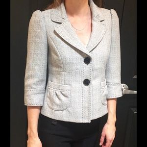 Nine West 0P Grey Jacket for classic workday look