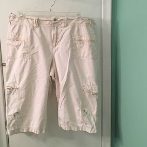 Cream capri pants