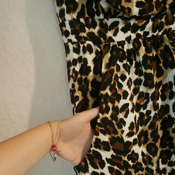 Cheetah print strapless dress/ shirt - Picture 2 of 3