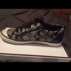 Coach black tennis shoes