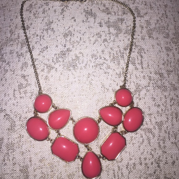Coral statement necklace