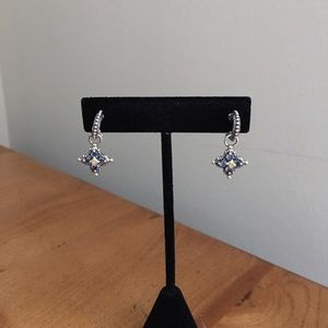 Barbara Bixby Flower Gemstone Hoop Charm Earrings