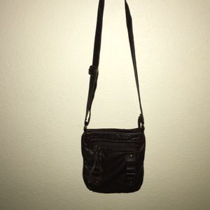Brown leather purse