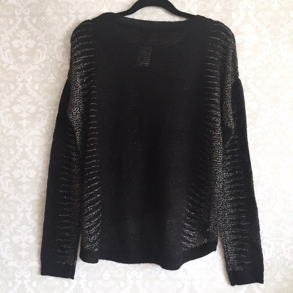 Black and Silver Shimmer Sweater - Picture 4 of 4