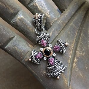 Barbara Bixby Sterling & Gemstone Cross Enhancer