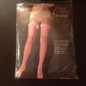 Lycra Industrial Net Stocking with Lurex Ruffle To