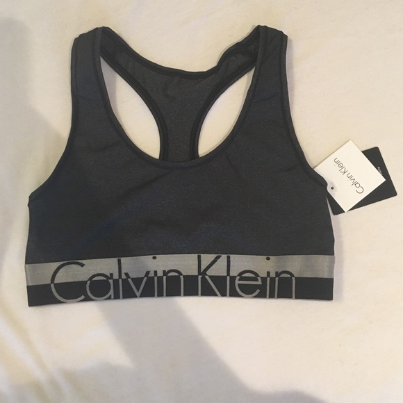 NWT Calvin Klein workout lounge bra bralette sz S