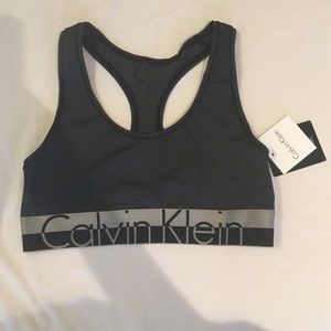 NWT Calvin Klein workout lounge bra bralette sz S