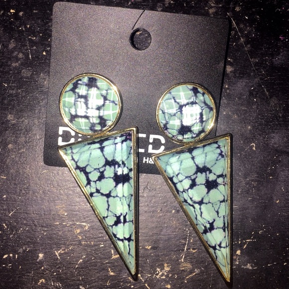 Turquoise statement earrings