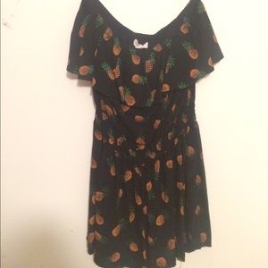 Strapless Pineapple Romper