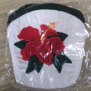 🌺 Red Hawaii Hibiscus Flower Quilt Coin Purse