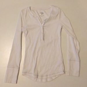 Justice soft white long sleeve tee