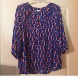 Crown & Ivey seahorse shirt. Size large