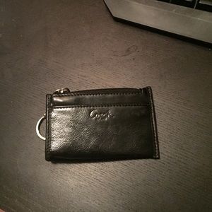 Coach card holder keychain wallet