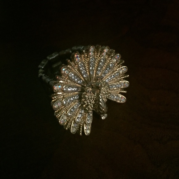 Gold peacock ring
