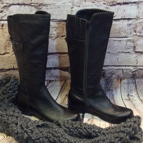 GABRIELLA ROCHA BLACK LEATHER RIDING BOOTS SOLD - Picture 2 of 4