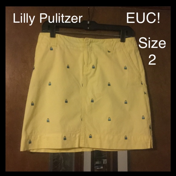 EUC! Lilly Pulitzer yellow skirt 2