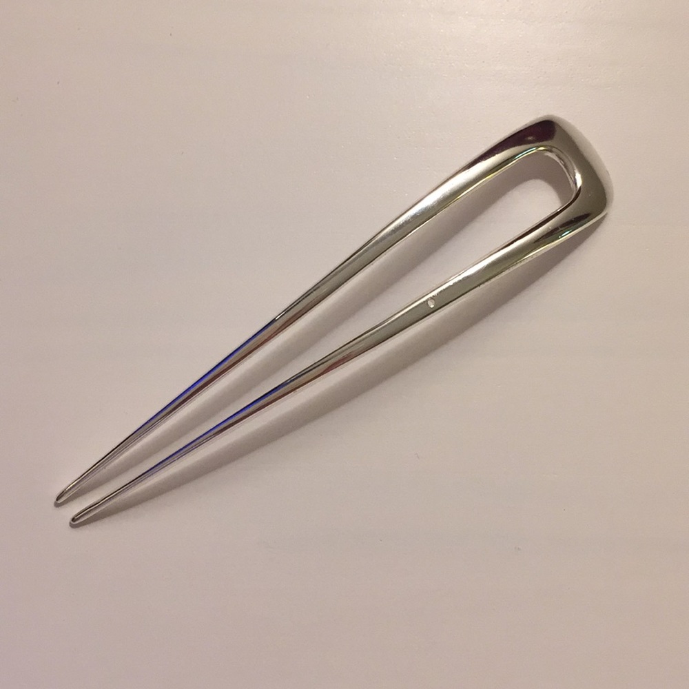 Silver Cast Metal Hairpin - Picture 6 of 8