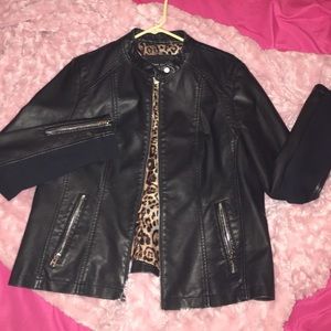 Black Rivet Leather Jacket