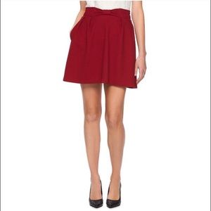 NWOT Lauren Conrad Front Bow Textured Skirt