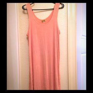 Peach Piko Tank Dress