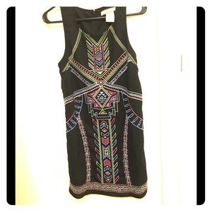 Flying Tomato Black Aztec Tank Dress