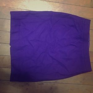 Purple Wool J Crew Pencil Skirt Size 2