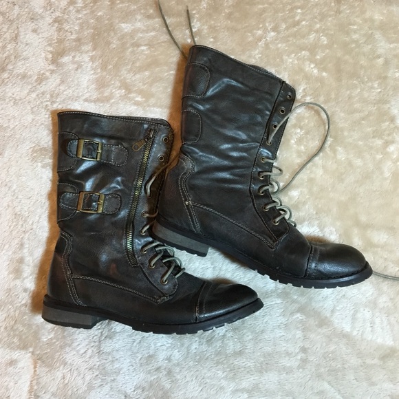Grunge combat boots