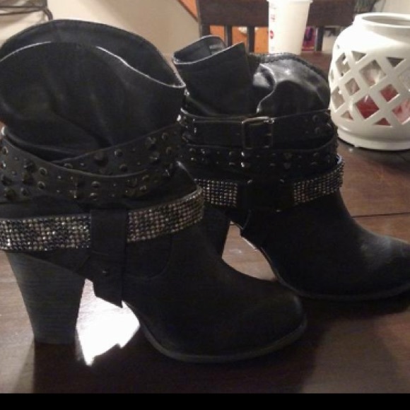 Buckle Black Boots! Brand New